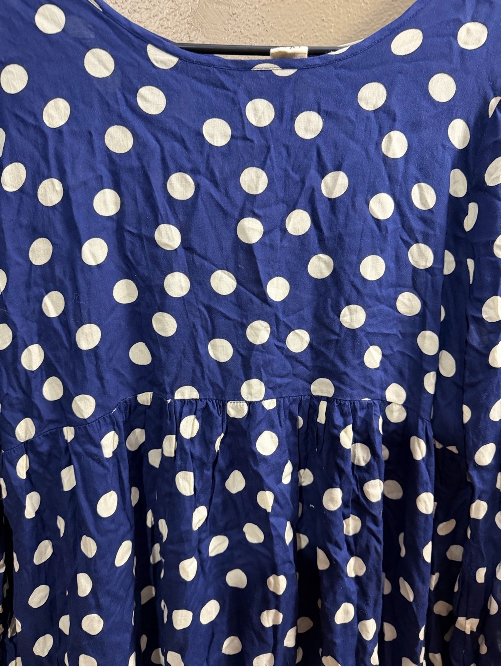 Roxy "Sun Empire" Blue Polka Dot Babydoll Dress